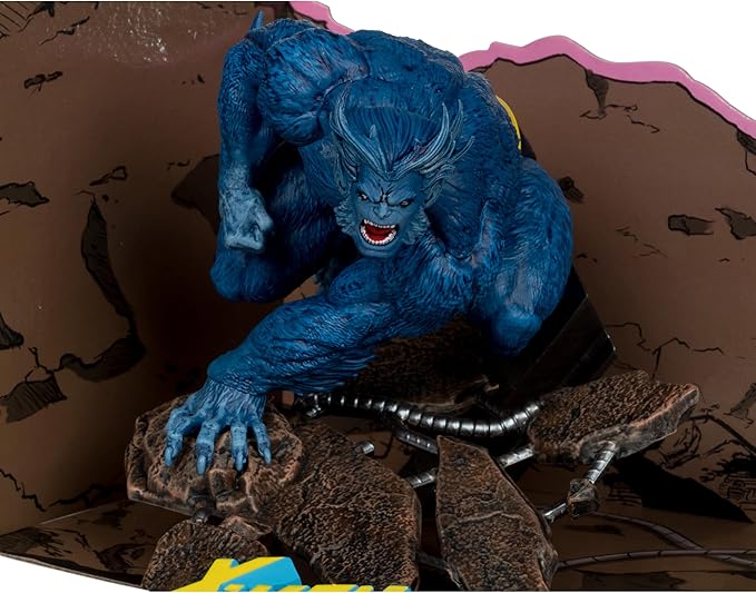McFarlane Marvel Beast 1:10th Scale Collectible with Scene (X-Men #1) Toys