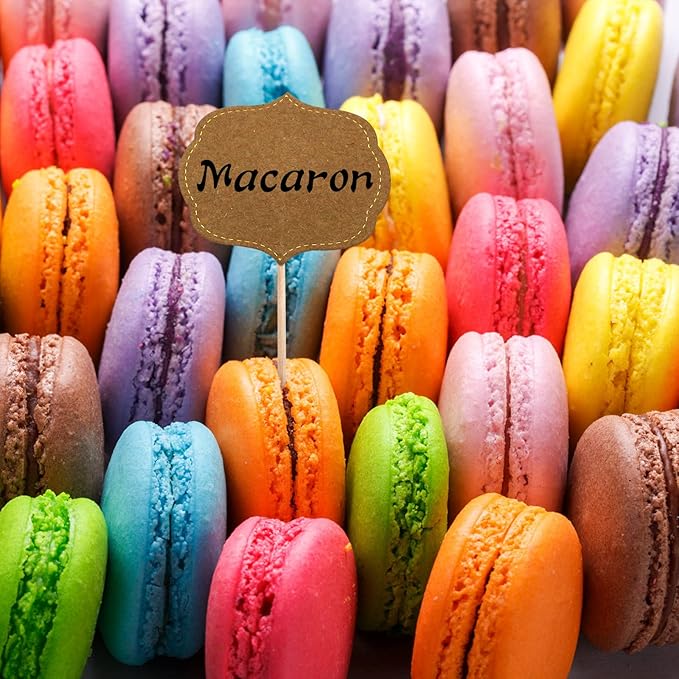 BLUE TOP 50pcs Cupcake Picks Blank Toothpick Flags Cake Toppers Cheese Markers Buffet Labels for Charcuterie Board Food Tags Toothpick Signs for Children's Day Wedding,Birthday Party,Dinner Supplies.
