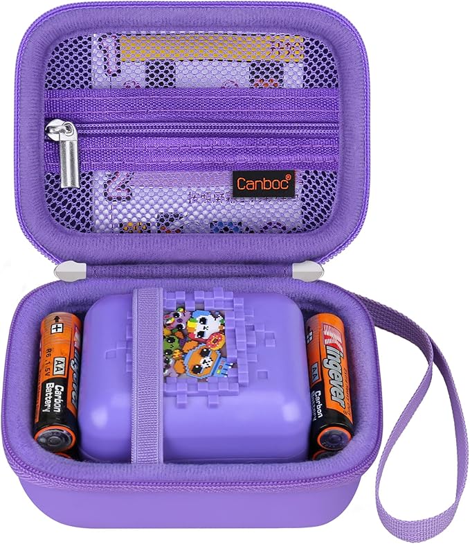 Canboc Hard Carrying Case for Bitzee/Bitzee Disney/Bitzee Magicals Interactive Toy Digital Pet, Virtual Electronic Pets Kids Toys Storage Bag, Purple+Purple (Case Only)