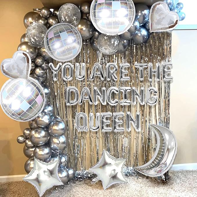 38 PCS You are the Dancing Queen Decoration Mamma Mia Party Decorations You are the Dancing Queen Balloons You are the Dancing Queen Banner 70s Disco Decoration Dancing Queen Party Supplies