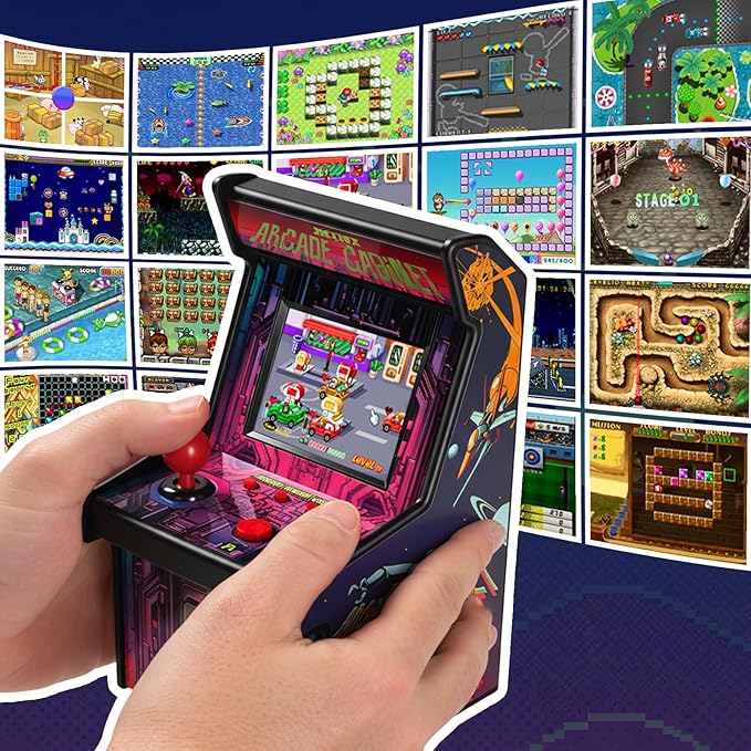 16 Bit Handheld Retro Games Console for Kids Adults, 8-Way Joystick,2.5'' Large Screen Preloaded 220 HD Classic Retro Video Games,,Gift for Kids 4-12