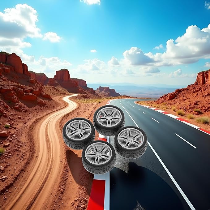 4 Pcs Black Tires, 48mm Simulation Rubber Wheel Tire Wheel Toy Model DIY RC Spare Parts Easy Installation,Tire and Sets,Remote and App Controlled Vehicles and Parts,and Tires