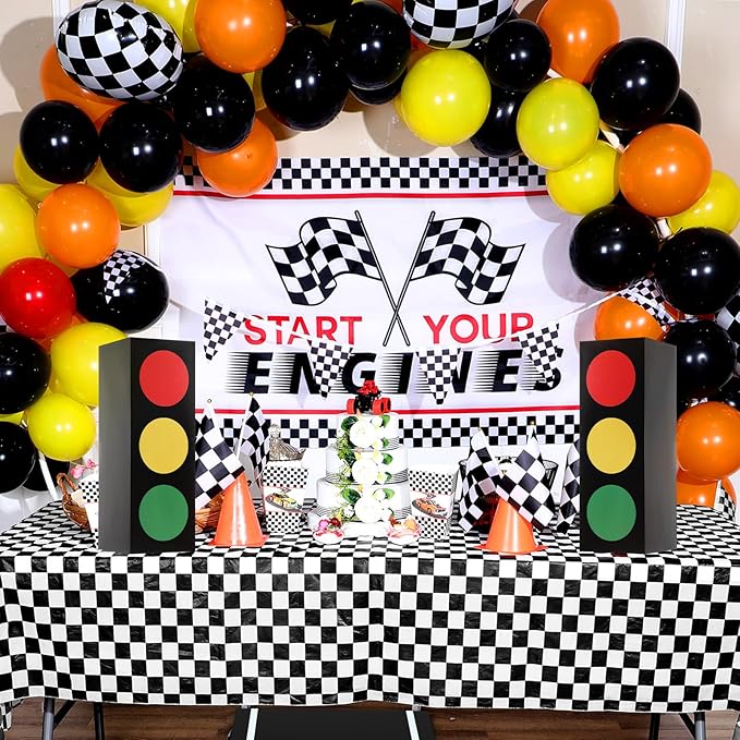 Zhanmai 2 Pcs Traffic Light Favor Boxes Decor 17'' Transportation Boxes for Stop Light Table Topper for Birthday Party Racing Car Party Centerpieces Construction Gift Photo Props Supplies