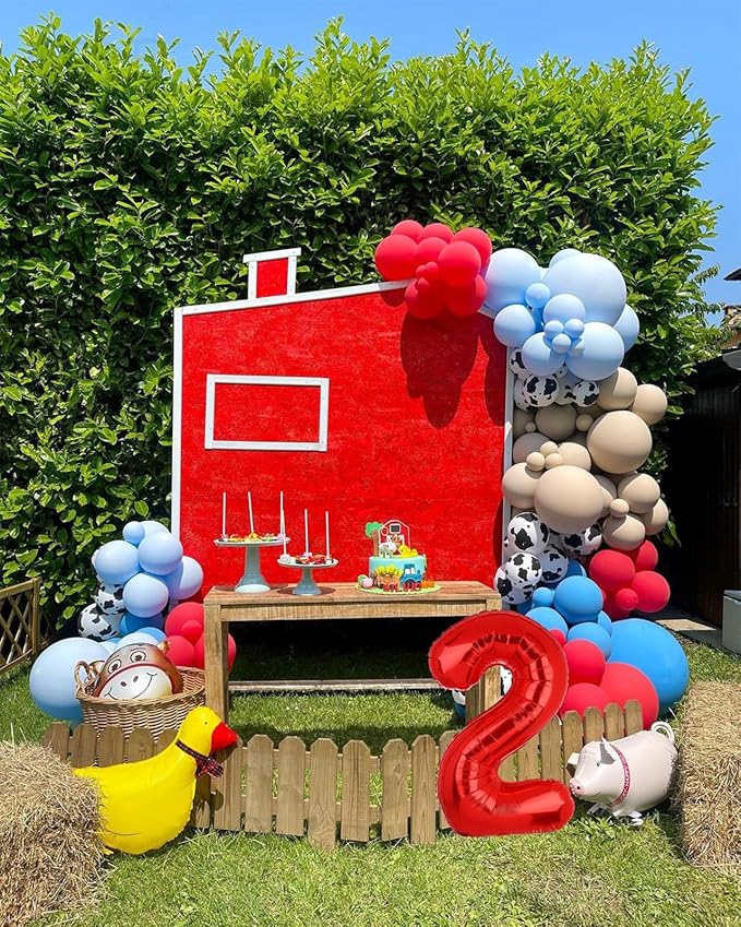 40 Inch 2 Red Number Balloons Mylar Foil Helium Digital Balloons Baby Shower 2st Birthday Party Decor Supplies