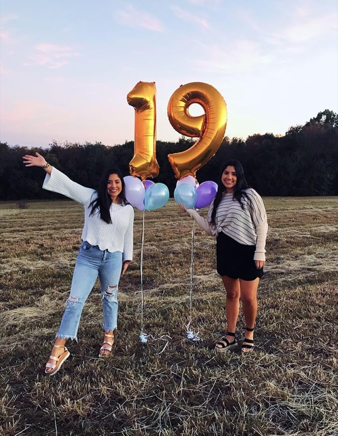 26 Number Balloon Gold, Foil Happy 26th Birthday Balloon for Men & Women,40 Inch Large Balloons for 2 6 26 62 2026 Wedding Marriage Proposal Engagement Decorations