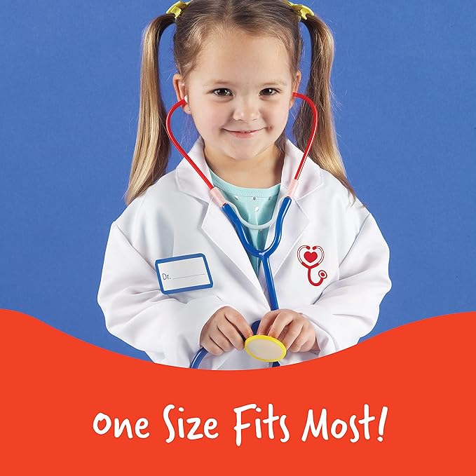Learning Resources Doctor Play Set - 3 Pieces, Ages 3+, Pretend Costume for Kids, Preschool Games, Gifts for Boys and Girls
