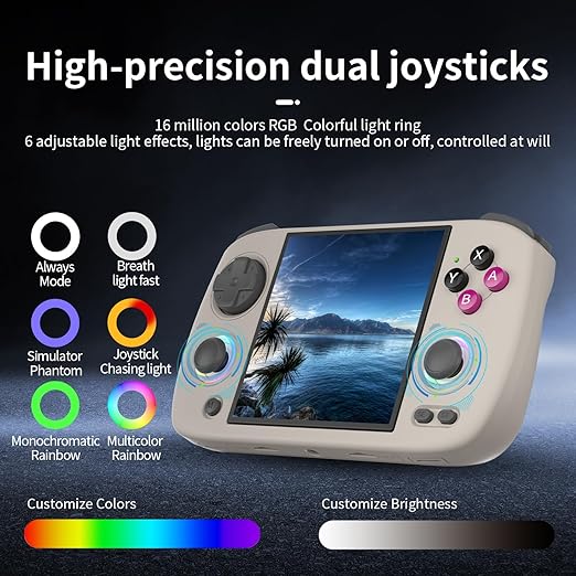 RG Cubexx Retro Game Handheld 3.95 Inch IPS Screen 720*720 Linux System,RGCube XX 64GB Card Pre-Installed 5373 Games 3800mAh Supports 5G WiFi Bluetooth Online Fighting,Streaming