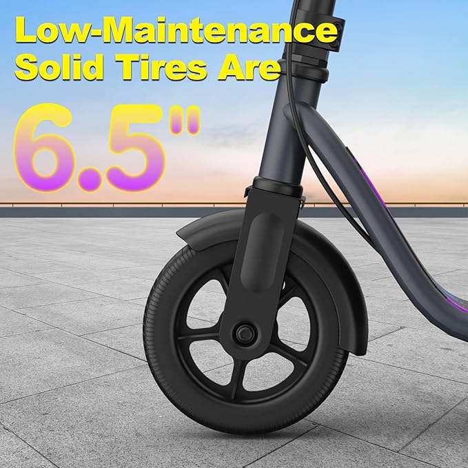 VOLPAM Electric Scooter, 350W/500W Powerful Motor, 8.5"/10" Solid Tires, 19/21Mph, 28/23/21/16 Miles Max Range, Dual Braking