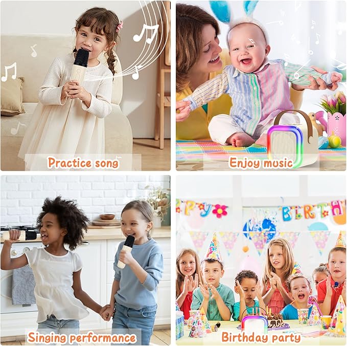 Karaoke Machine for Kids, Toys for 3-12 Years Old Girls Gifts, Kids Karaoke Microphone Machine Toy, Best Fun Christmas Birthday Gifts for 5 6 7 8 9 10 11 Years Teens Girl Boys