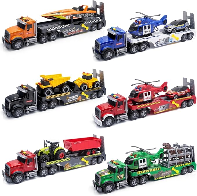 21" Semi Large Truck Toys Friction Powered Vehicles