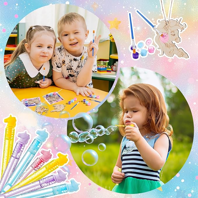 Vanblue Unicorn Party Favors Birthday Party Decorations Supplies for Girls,Goodie Bag Stuffers,Party Hats Princess Dress up Theme,Classroom Rewards Gifts Prizes Pinata Stuffers for Kids