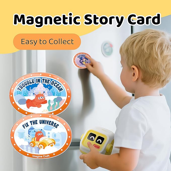 Imagine Craft Story Cards – Funny Little Monster’s Adventure 2-Pack, Customizable Learning Stories with Interactive Settings & Characters, Screen-Free Fun for Kids Ages 3-6(No Player)