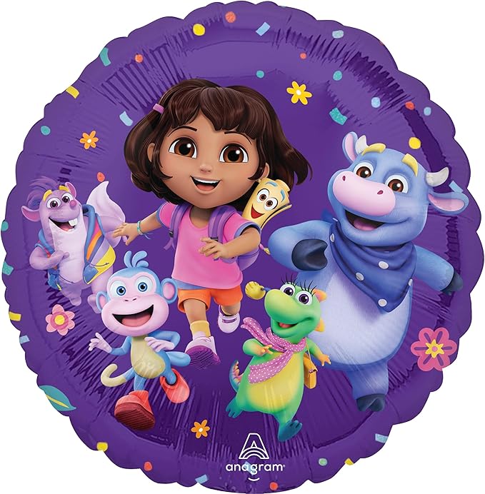 Anagram Dora's 3rd Birthday Party Supplies Foil Balloon Bouquet Decorations