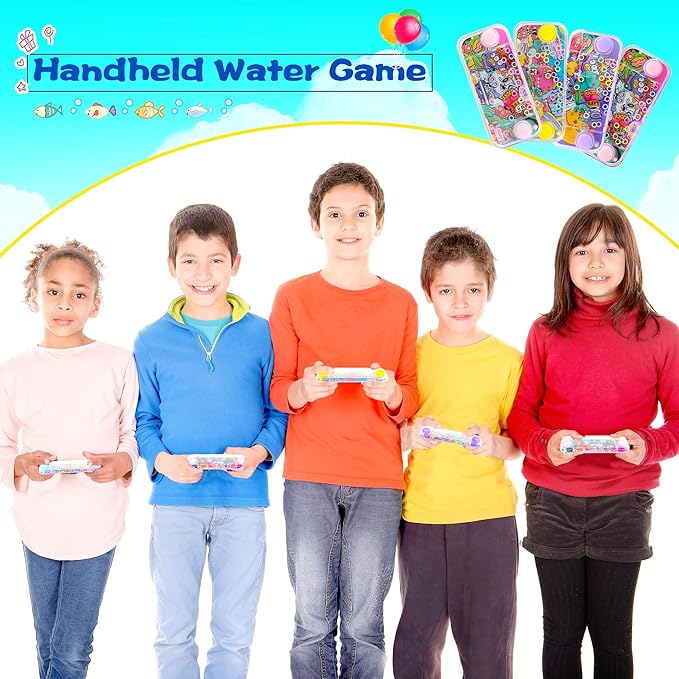 8 Pcs Handheld Water Games 80s 90s Nostalgic Multicolor Ring Toss Game for Birthday Children's Day Party Favors Gift Bag Fillers Stocking Stuffers