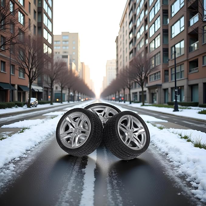 4Pcs Black Toy Car Wheel Tires,48mm Simulation Rubber Wheel Tire Wheel Toy Model DIY RC Spare Parts Easy Installation Small in Size,Remote and App Controlled Vehicles and Parts,Wheels and Tires