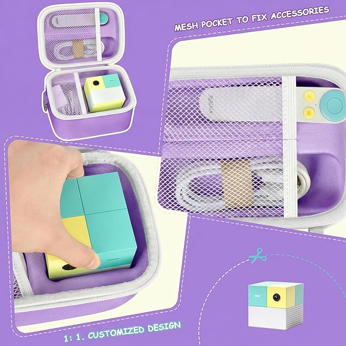 Againmore Case Compatible with Nex Playground Active Play System, Video Game Console Storage Holder Bag with Custom Slots for Device, HDMI Power Cord, Remote Control and Accessories-Purple(Box Only)