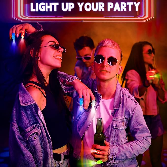 CALIFORNIA CADE ELECTRONIC Finger Lights- 50Pcs Finger Flashlights for Kids-Bachelorette Party Favors - Party Supplies for Parties Cheering Novelty Toys for Kids, Adult