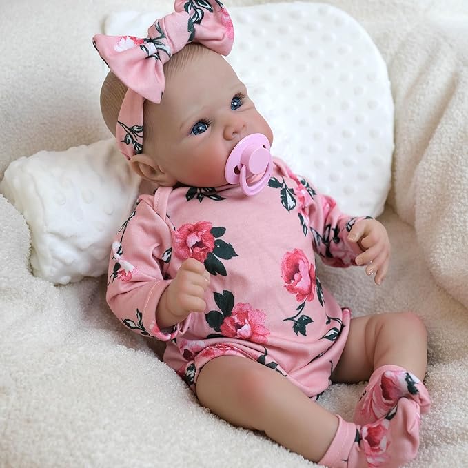 Realistic Reborn Baby Dolls-18 Inch Real Life Baby Dolls Girl Lifelike Baby Doll with Accessories for 3+ Years Old (Red)