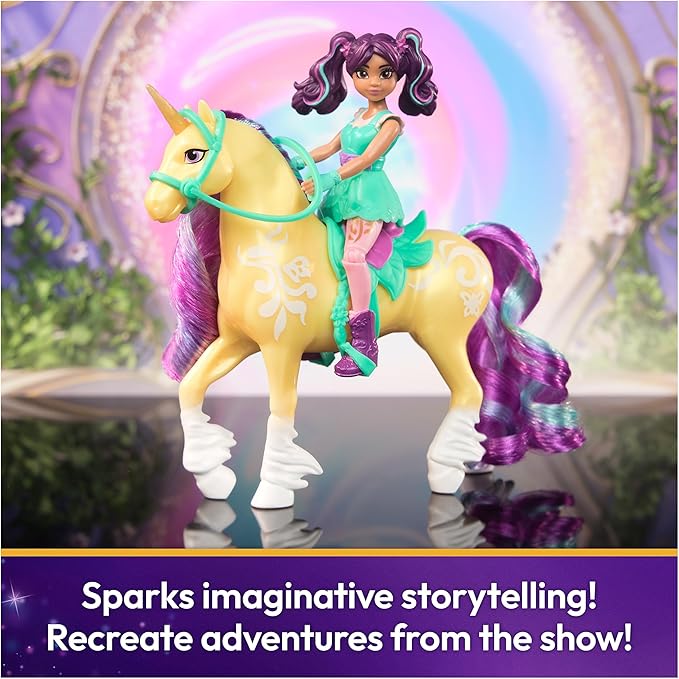 Unicorn Academy, Ava & Leaf with 2 Accessories & Hair Tool, Dolls & Unicorn Toys for Girls Ages 4 and up