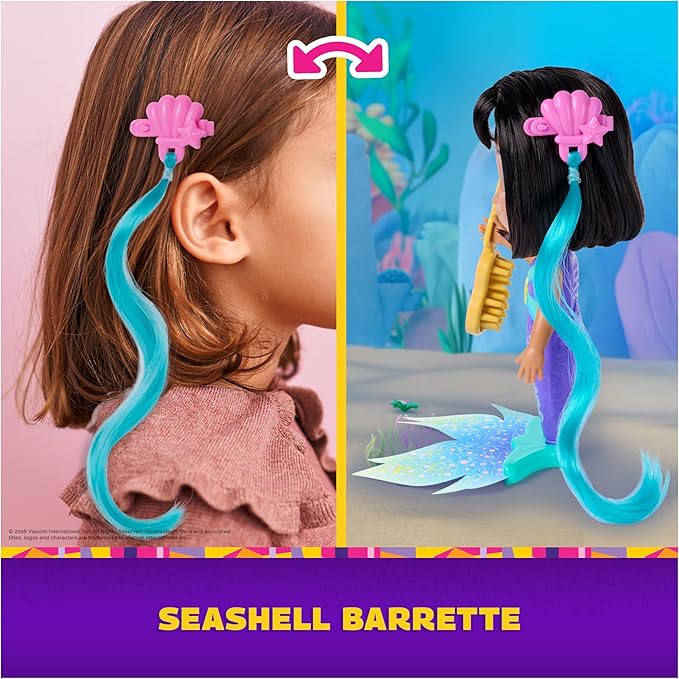 Dora, Mer-Mazing Adventure Dora, Color Changing Mermaid Doll with 2 Accessories, Kids Toys for Girls & Boys Ages 3 and Up