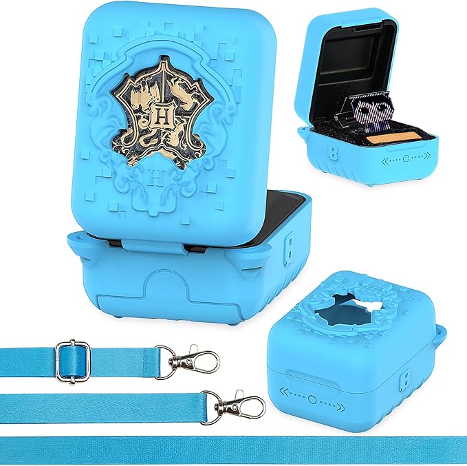 Silicone Case for Bitzee Harry Potter Interactive Digital Pet, Protective Cover for Harry Potter Bitzee Virtual Electronic Pets Accessories (Blue Case)