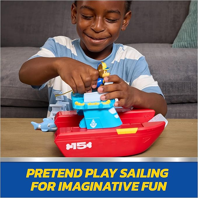 Paw Patrol Sea Patroller Vehicle with Chase and Shark Figure, 2 Patrol Modes, Kids Toys for Boys and Girls Ages 3 and Up
