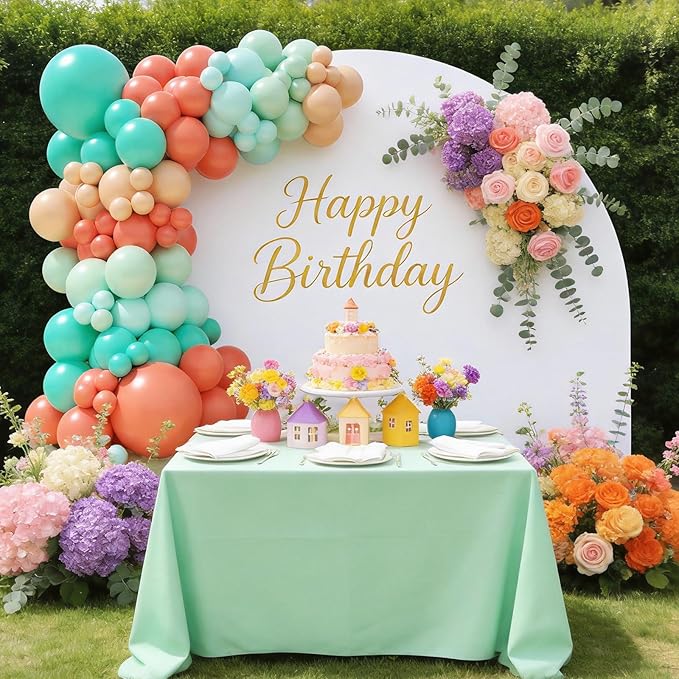 Hawaii Balloons Arch Kit, Tropical Balloon Garland with Orange Teal Blue Balloons for Birthday Decorations, Baby Shower Tropical Hawaii Magic Theme Luau Tiki Party Supplies
