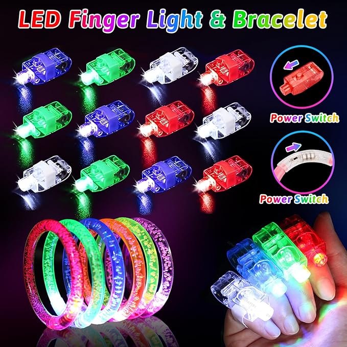 Glow Sticks Party Favors for Kids/Adult 156 PCS - Glow in The Dark Party Supplies Light Up Bracelet Necklaces Glasses Headband Accessories, Birthday Easter Basket Stuffers Gifts Bags Neon Decorations