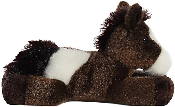 Aurora® Adorable Mini Flopsie™ Paint™ Stuffed Animal - Mini Companions Ready for Playful Adventures - for Kids All Ages, Toddlers, Adults, and Families - Brown 8 Inches