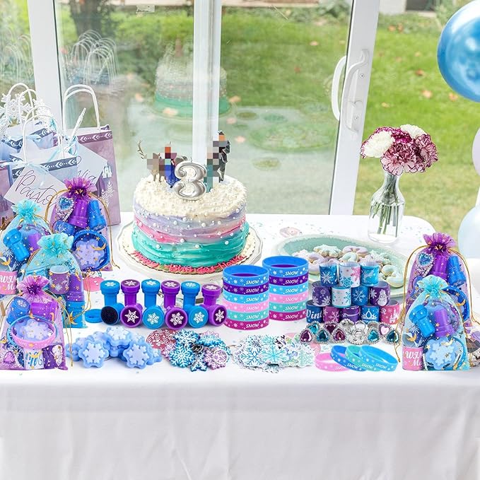 Frozen Party Favors, Princess Frozen Birthday Party Supplies Goodie Bag Stuffers for Girl Kids Party Favors Pinata Prizes