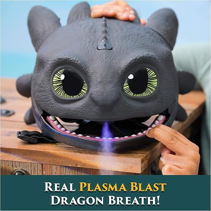 Dreamworks Dragons How To Train Your Dragon, Electronic Blast & Roar Toothless Mask, Kids Dress Up & Pretend Play Costumes for Boys & Girls Ages 4 & Up