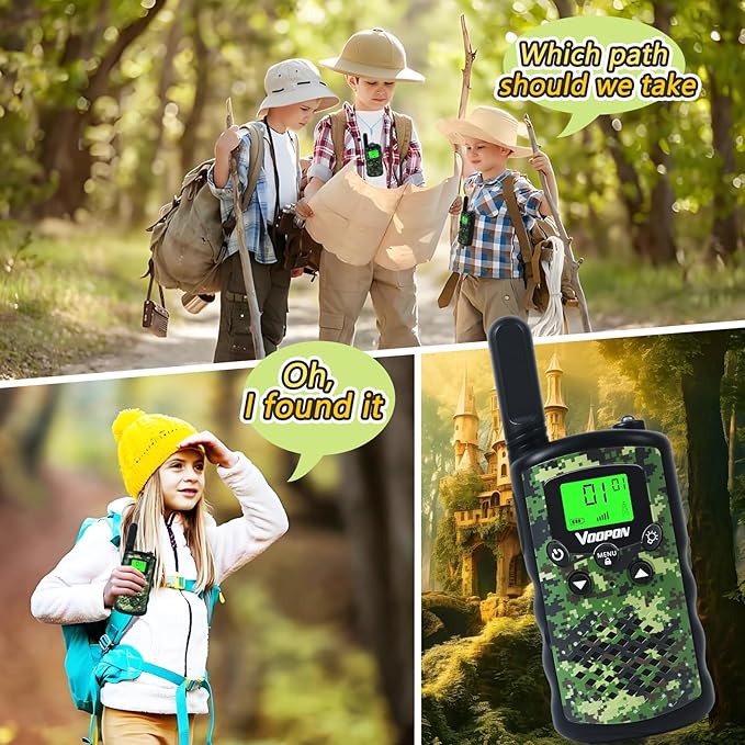 Walkie Talkies for Kids Camouflage Toys 2 Way Radios 22 Channels Long Range Gifts for Boys and Girls Age 4 to 12 5 6 7 8 9 Years Old for Army Outdoor Camping Games Soldier Birthday Presents