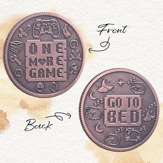 Ultimate Gamer Gift for Men - Double Sided Decision Maker Coin for Boyfriend, Husband & Gamers | Stress-Relieving Gaming Accessories for Birthday, Christmas & Valentines Day, Gamer Stocking Stuffer
