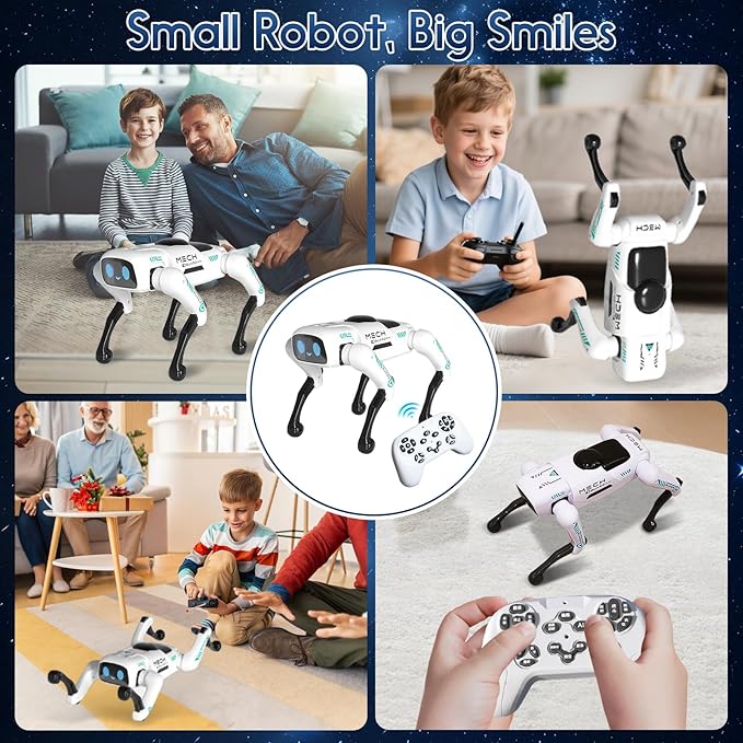 Smart Robot Dog Toy, Perro Robot Toys for Kids, RC Robo Dog Pet with STEM, Robotic Dog Pal for Kids and Adults, Electronic Remote Control Robots for Birthday for Boy and Girl