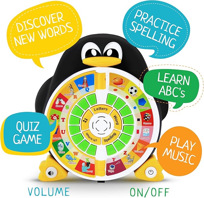Ultimate Preschool Learning Pack: Educational Toys for Toddlers 1-5 | ABC Learning Book & Penguin Power Learning Set