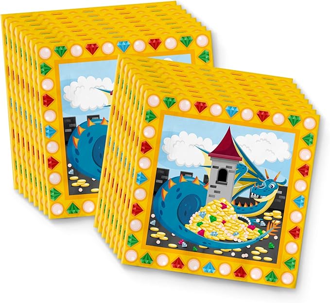 Mythical Dragon Birthday Party Supplies Set Plates Napkins Cups Tableware Kit for 16