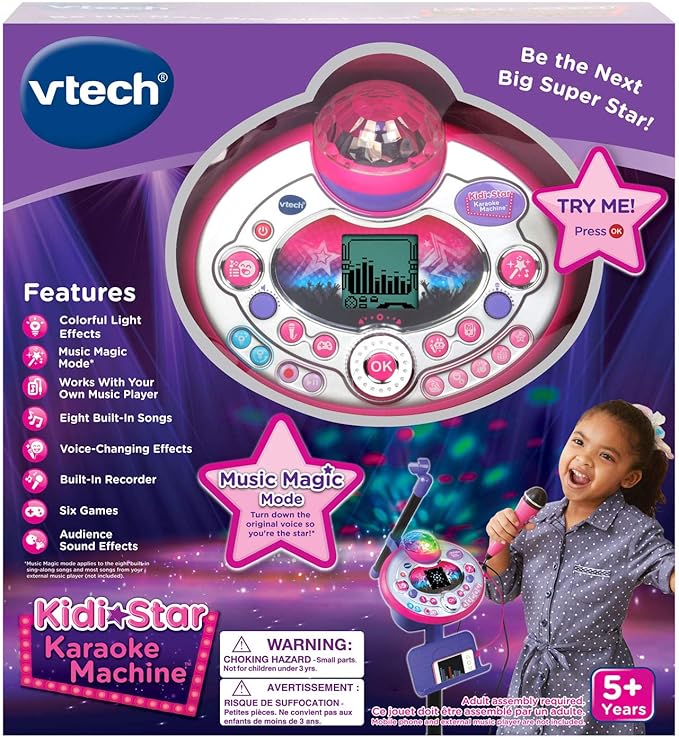 VTech Kidi Star Karaoke Machine (Pink/Purple)