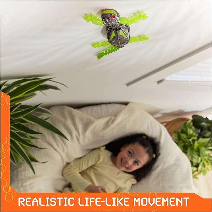HEX BOTS Wall Crawler Gecko with Official Wall Climber Technology, Rechargeable Remote Control Robot Kids Toys, Prank Toys for Boys & Girls Ages 4 & Up