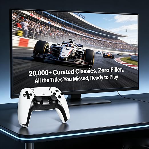 M15 Retro Gaming Console - Plug & Play HDMI TV Game Stick with 20,000+ Preloaded Classic Games, 4K Output, 2 Wireless Controllers for Family & Adults - 64GB Built-in (2026 Edition)