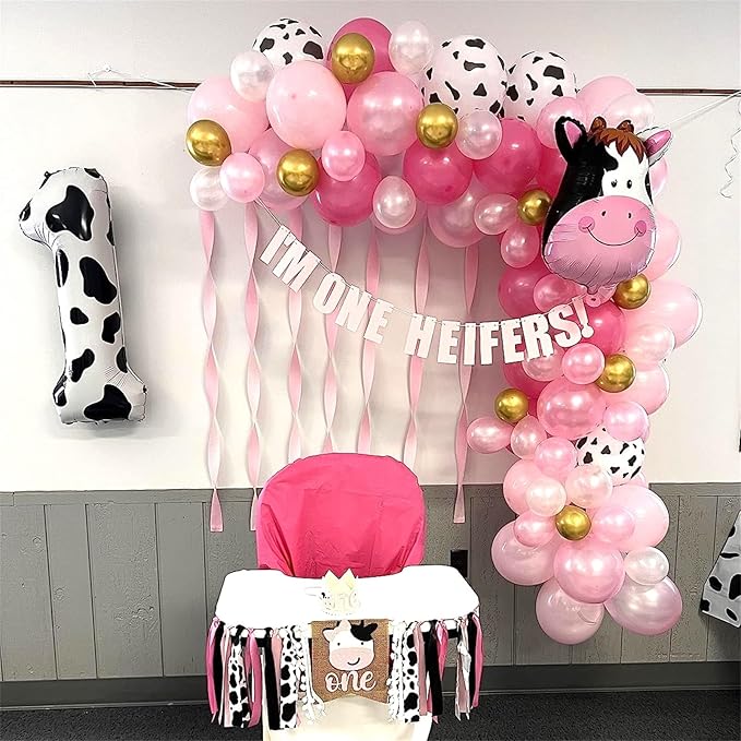 Large Number Balloons 40 Inch, Cow Print Self Inflating 3 Balloons for Boys Girls Cowboy Cowgirl Theme Party Decor Baby Shower 3rd Birthday Party Decoration Farm Animal Theme Party Supplies