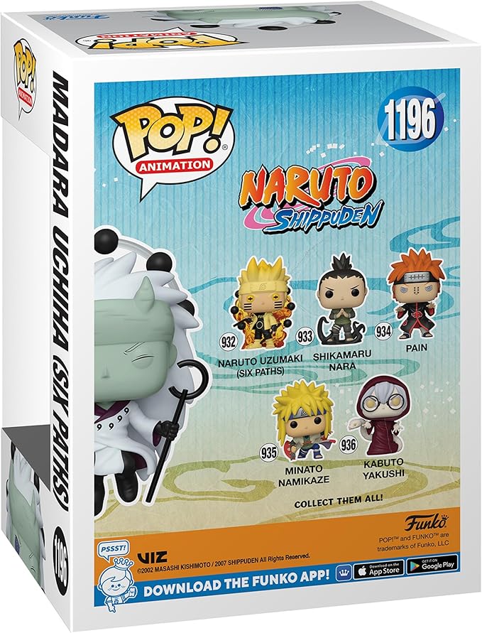 Funko Pop! Animation: Naruto Shippuden - Madara Uchiha, Six Paths Special Edition Multicolor Exclusive Figure #1195