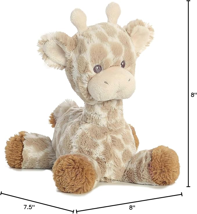 Aurora® Snuggly Loppy Giraffe™ Baby Stuffed Animal - Comforting Companion - Imaginative Play - Brown 8 Inches