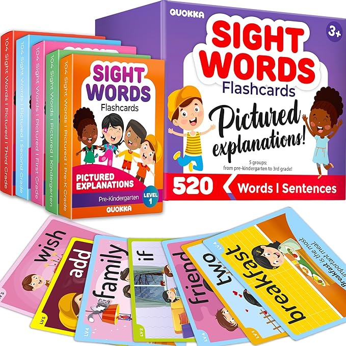 QUOKKA Set of Learning Flash Cards for Kids