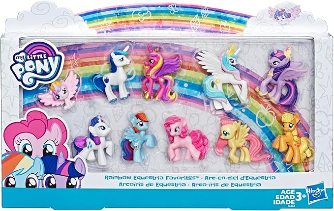 My Little Pony Toy Rainbow Equestria Favorites 10 Figure Collection, for Kids Ages 3 Years Old and Up (Amazon Exclusive)