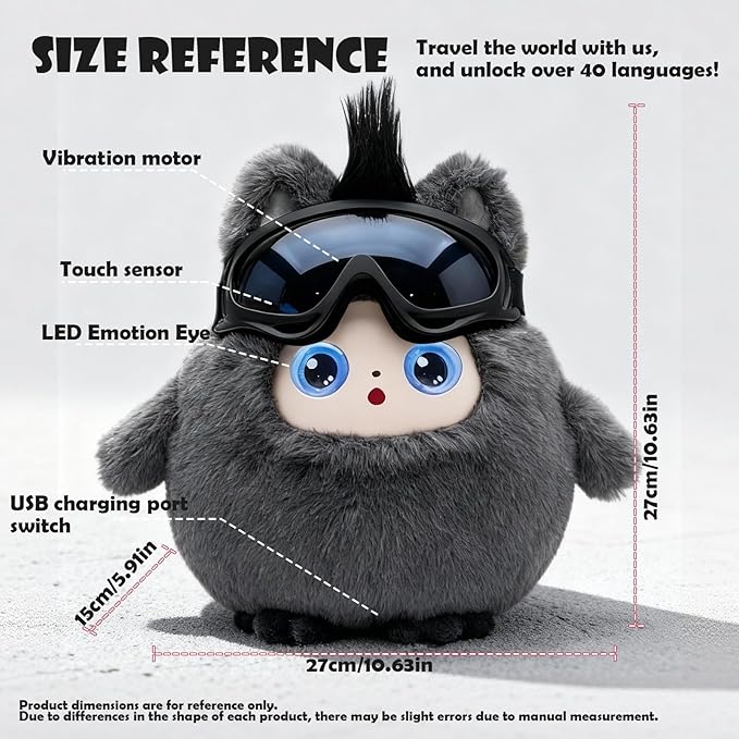 AI Intelligent Interactive Plush Toy ChatGPT, with Vibration/Tactile Perception and Children's Emotions, multilingual Companions, Interactive Games, Memory Training (Aero)