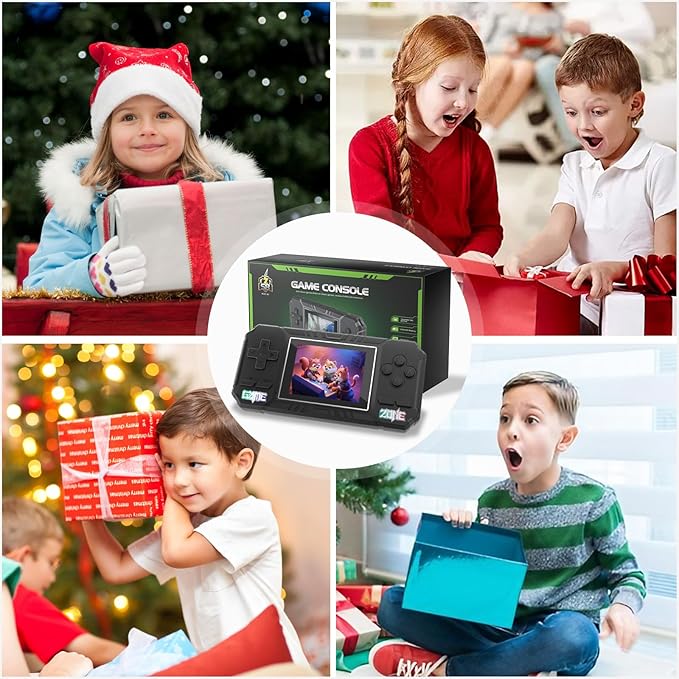 Handheld Portable Game Console, 520 Retro Video Games, 3.0 Inch LCD Screen and 1020mAh Battery Video Games, Portable Game Console Gift for Boys and Girls (Blue)