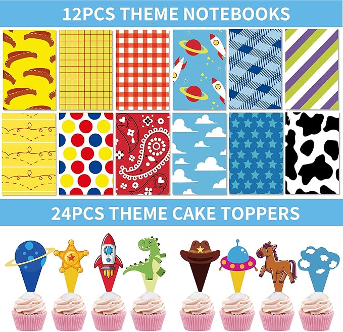 Blue Hydrangea 232 Pcs Cartoon Story Theme Birthday Party Favors Decorations Supplies for Kids Goodie Bag Stuffer Pinata Filler