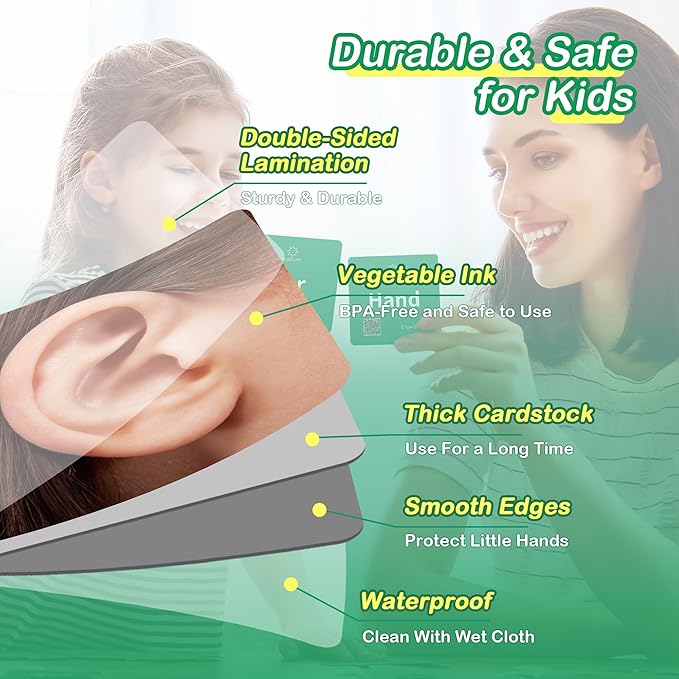 50 First Words Flash Cards for Baby with Fun Videos| Extra Thick Picture Cards for Speech Therapy Noun Cards for Kids Speech Delays| Aba Therapy, Autism Learning Materials