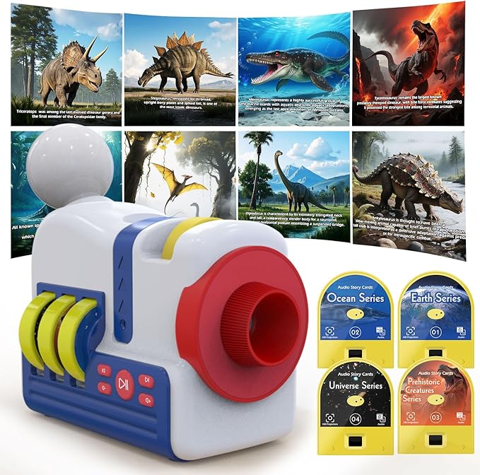 Story Projector for Kids - Educational Storybook Projector,Kids Story Projector with 32 Stories,White Noise & Night Light,Bedtime Story Player,Story Telling Toy for Toddlers Boys Girls Gifts Ages 3+