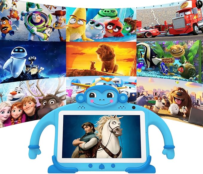 Kids Tablet 7 inch Tablet for Kids 3-7 32GB ROM Toddler Tablets with Youtube WiFi Case, Kids Android Tablets for Kids Toddlers Child Software Installed Parent Controls Lots of Content for Boys Girls
